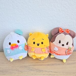 Disney Ufufy Set : Donald Duck, Winnie The Pooh, And Minnie Mouse - 4 Inch New